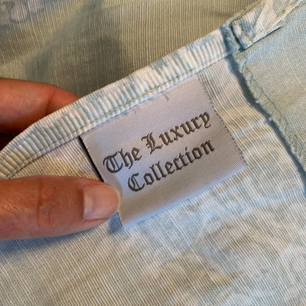 The Luxury Collection Blue and White Patterned Curtains